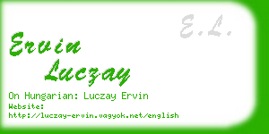 ervin luczay business card